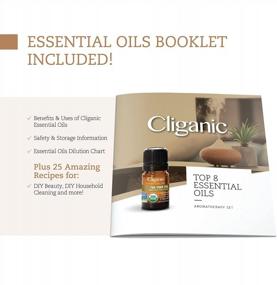 img 2 attached to Cliganic Organic Aromatherapy Essential Oils Gift Set (Top 8), 100% Pure - Peppermint, Lavender, Eucalyptus, Tea Tree, Lemongrass, Rosemary, Frankincense & Orange