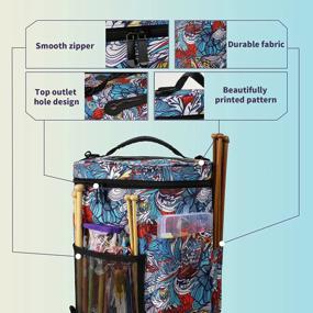 img 3 attached to Организуйте свои вещи для вязания с большой сумкой для хранения пряжи Looen - идеально подходит для путешествий!