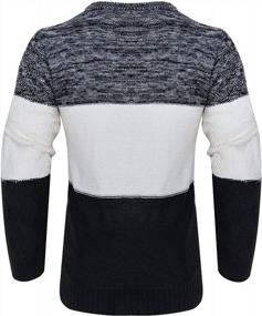 img 3 attached to Cogild Mens Casual Crewneck Pullover Sweater Twisted Knitted Thermal Winter Knitwear