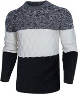 cogild mens casual crewneck pullover sweater twisted knitted thermal winter knitwear логотип