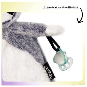 img 1 attached to 🦝 Hushko Baby Soother Raccoon-Patented Sound Box w/ Voice Recording & USB Charger, Shush, Mother's Heartbeat & White Noise, Lullaby, Washable-Premium Soft Fabric, Unisex, Volume & Time Control