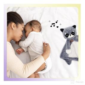 img 3 attached to 🦝 Hushko Baby Soother Raccoon-Patented Sound Box w/ Voice Recording & USB Charger, Shush, Mother's Heartbeat & White Noise, Lullaby, Washable-Premium Soft Fabric, Unisex, Volume & Time Control