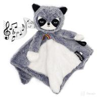 🦝 hushko baby soother raccoon-patented sound box w/ voice recording & usb charger, shush, mother's heartbeat & white noise, lullaby, washable-premium soft fabric, unisex, volume & time control logo