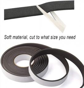 img 2 attached to Keep Out Drafts And Sound With Self-Adhesive Foam Insulation Tape For Doors And Windows - 13 Ft Weather Stripping Seal Strip For Cooling And Air Conditioning (2In X 1/4In, Black)
