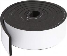 img 4 attached to Keep Out Drafts And Sound With Self-Adhesive Foam Insulation Tape For Doors And Windows - 13 Ft Weather Stripping Seal Strip For Cooling And Air Conditioning (2In X 1/4In, Black)