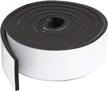 keep out drafts and sound with self-adhesive foam insulation tape for doors and windows - 13 ft weather stripping seal strip for cooling and air conditioning (2in x 1/4in, black) logo