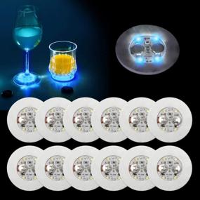 img 4 attached to Light Up Your Drinks With Ahier'S 12 Pc LED Coasters - Perfect For Parties And Events