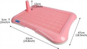 img 3 attached to AnRui Pink Dog Training Pads - Mesh Grate Puppy Toilet Holder With Tray For Indoor/Outdoor Use - Ideal For Potty Training, Dog Litter Box, And Pet Trainer