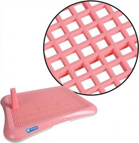 img 2 attached to AnRui Pink Dog Training Pads - Mesh Grate Puppy Toilet Holder With Tray For Indoor/Outdoor Use - Ideal For Potty Training, Dog Litter Box, And Pet Trainer