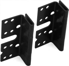 img 3 attached to 2Pcs Double Hook Slot Bed Plate And Rail Bracket For 3-3/4" X 1-3/4" Beds Posts