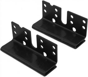 img 1 attached to 2Pcs Double Hook Slot Bed Plate And Rail Bracket For 3-3/4" X 1-3/4" Beds Posts