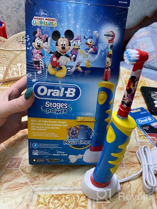 img 1 attached to Electric toothbrush Oral-B Kids Mickey Mouse, blue-yellow review by Anson Chen ᠌