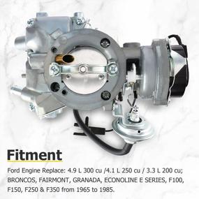 img 3 attached to AUXMART Carburetor For 1965-1985 Ford Broncos Fairmont Granada Econoline E Series, YF Carter Type 1Barrel Carburetor For 4.9L 300 Cu 4.1L 250 Cu 3.3L 200 Cu Engines F100 F150 F250 F350, Electric Choke