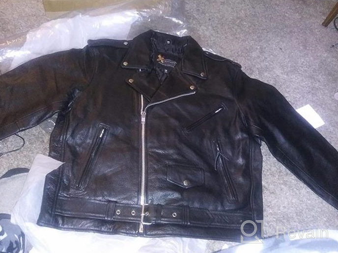 img 1 attached to Xelement B7100 Men'S 'Classic' Black Leather Motorcycle Jacket - TOP GRADE Quality, Size Large review by Alejandro Lane