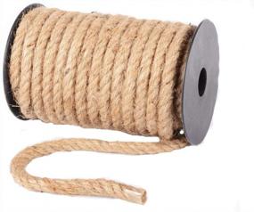 img 3 attached to Junxia натуральная прочная джутовая веревка 15 ярдов 8 мм пеньковая веревка шнур для ремесел DIY украшения игрушка подарочная упаковка (8 мм)