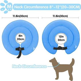 img 3 attached to 🐶 KAAKOW Dog Inflatable Cone Collar for Post-Surgery Recovery, Soft Protective E-Collar for Dogs and Cats, Suitable for Large, Medium, and Small Breeds