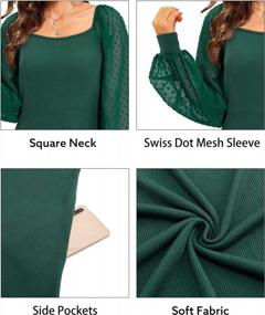 img 1 attached to STYLEWORD Women'S Formal Dress Long Sleeve Cocktail Homecoming Square Neck Mesh Chiffon Holiday Fall Mini Dresses 2022