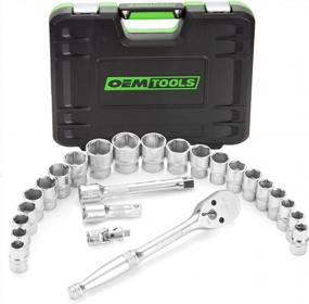 img 4 attached to Complete 26-Piece 1/2 Inch Drive Ratchet And Socket Set With SAE And Metric Wrenches - Ideal Mechanic Tool Set By OEMTOOLS