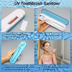 img 2 attached to Portable Travel Toothbrush Cleaner (Blue)