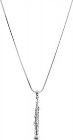 img 3 attached to Crystal Oboe Necklace: Elegant Jewelry Piece For Music Lovers