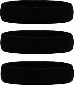img 4 attached to Breathable Terry Cloth Sports Headbands For Men And Women - Perfect For Running, Workouts, Yoga, Exercise And Tennis - Hanerdun Sweatbands