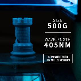 img 2 attached to High-Precision Non-Brittle 3D Printer Resin By HATCHBOX - 405 Nm UV Curing Photopolymer For LCD And DLP Printing, Transparent White, 500Ml Bottle