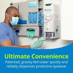 img 1 attached to Pack Of 100 TIDIShield Grab 'N Go Gravity Fed Eyewear Towers - Bulk PPE For Essential Medical And Restaurant Use (4 Boxes Of 25) - Protective Dispenser For Personal Safety Equipment (9210A-100US)