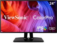 📷 professional-grade viewsonic vp2468 monitor for photography with built-in speakers, tilt adjustment, blue light filter, and hdmi logo