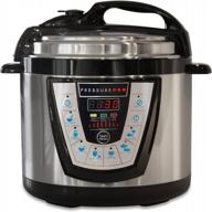 multi-functional pressurepro 10-in-1 programmable 4 qt pressure cooker - slow cooker, rice cooker, steamer, sauté, and warmer - black logo