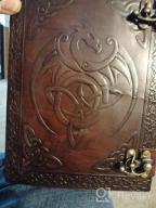 img 1 attached to 8 Inch Brown MONTEXOO Leather Journal With Lock, Dragon Diary Notebook For D&D And Book Of Shadows review by Curby Alston