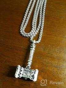 img 5 attached to 🔨 Men's Stainless Steel Thor Hammer Necklace - Hammer Pendant Jewelry Gift for Boys