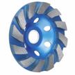 sunjoyco 4-inch diamond cup grinding wheel - 12-segment heavy duty turbo row disc for concrete, granite, stone, marble, masonry and more logo