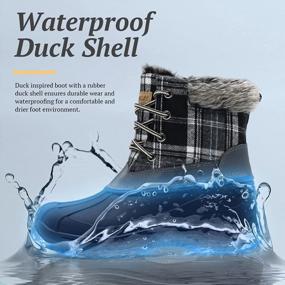 img 3 attached to Women'S Waterproof Duck Booties: Stay Warm & Dry In Winter With ASHION Combat Boots!