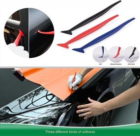 img 1 attached to FOSHIO Car Window Tint Kit & Vinyl Wrap Tools Set Including 1800W Heat Gun With LCD Display, Glass Wiper Squeegee, Micro Wrap Stick Squeegees, Utility Knife & Gloves - US Plug 110V