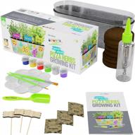 paint & plant pizza herb growing kit for kids - stem activities gift for children, boys & girls age 6-12 year old gifts & toys - crafts for girl ages 6, 7, 8, 10-12 years - basil, oregano, arugula logo