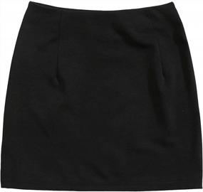 img 3 attached to Flaunt Your Curves With Verdusa'S Chic Split Hem Bodycon Mini Skirt For Women