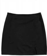 flaunt your curves with verdusa's chic split hem bodycon mini skirt for women логотип
