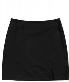 img 4 attached to Flaunt Your Curves With Verdusa'S Chic Split Hem Bodycon Mini Skirt For Women