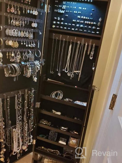 img 1 attached to Organize Your Jewelry With LANGRIA'S Lockable Free Standing Cabinet With 10 LEDs And Full-Length Mirror review by Darin Grosz