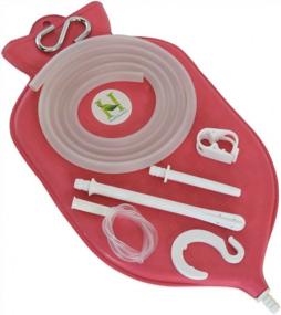 img 4 attached to Enema Bag Kit For Colon Cleansing With Silicone Hose (2 Quart, Open Top) - Red
