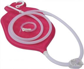 img 2 attached to Enema Bag Kit For Colon Cleansing With Silicone Hose (2 Quart, Open Top) - Red
