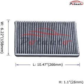 img 3 attached to 🚗 POTAUTO MAP 3002C (CF10137) Activated Carbon Car Cabin Air Filter Replacement - FORD ESCAPE, MAZDA TRIBUTE, MERCURY MARINER