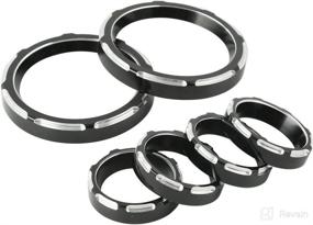 img 4 attached to 🛵 XMT-MOTO Harley Touring Electra Street Road Tri Glide 1996-2013 Gauge Burst Bezel Kit
