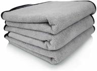 🧽 chemical guys mic102303 16x16 microfiber detailing towel, 3 pack - superior quality towel for detailing and cleaning, grey логотип