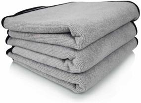 img 4 attached to 🧽 Chemical Guys MIC102303 16x16 Microfiber Detailing Towel, 3 Pack - Superior Quality Towel for Detailing and Cleaning, Grey