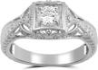 jewelili sterling silver 5 mm round cubic zirconia vintage wedding engagement ring logo