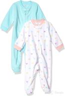 👶 unisex babies' microfleece footed sleep and play: 2-pack from amazon essentials logo