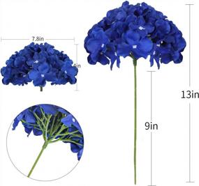 img 1 attached to Add A Touch Of Elegance With Luyue'S 10 Pack Royal Blue Silk Hydrangea Flowers For Weddings And Home Decor