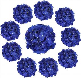 img 4 attached to Add A Touch Of Elegance With Luyue'S 10 Pack Royal Blue Silk Hydrangea Flowers For Weddings And Home Decor