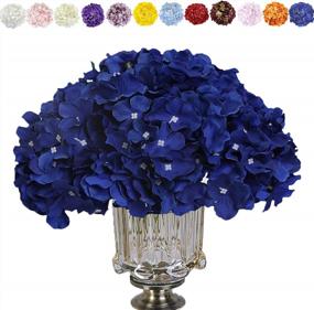 img 3 attached to Add A Touch Of Elegance With Luyue'S 10 Pack Royal Blue Silk Hydrangea Flowers For Weddings And Home Decor